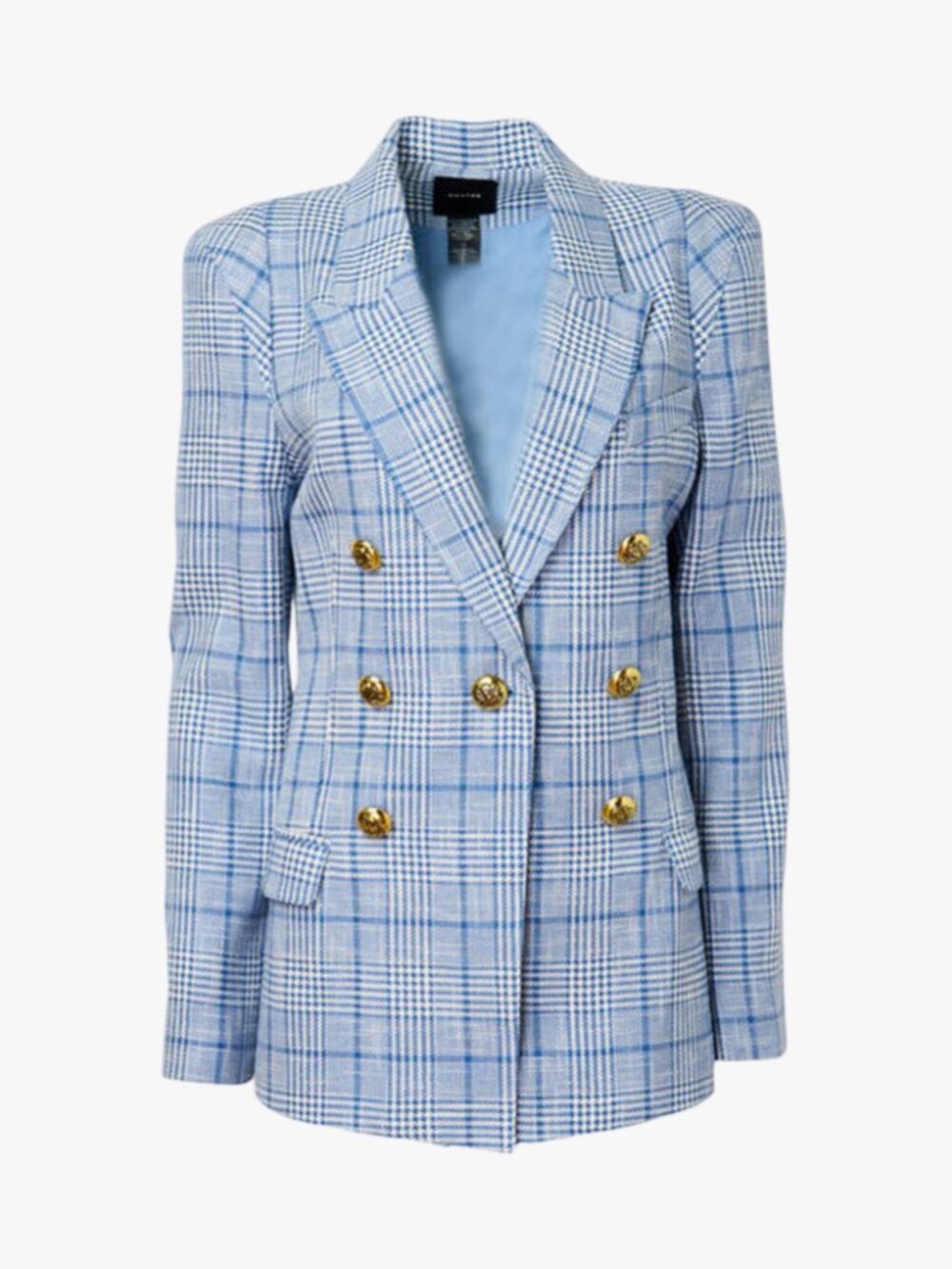 (LIKE NEW) SMYTHE | COTTON & LINEN "NOT A DB PAGODA" HOUNDSTOOTH PLAID BLAZER